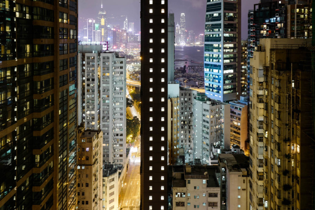 Hong Kong Lights Cityscape at night architecture rooftop urbex