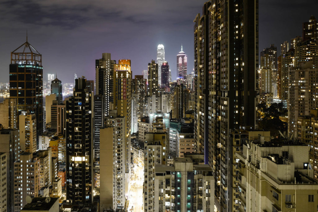 Hong Kong Lights Cityscape at night architecture rooftop urbex