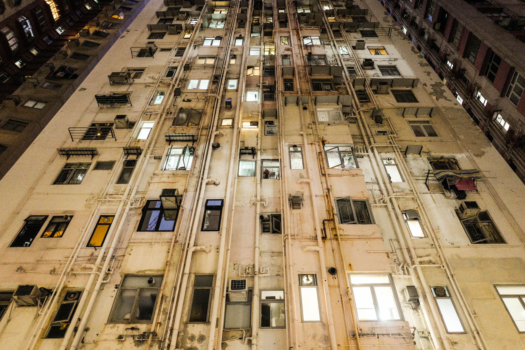 Hong Kong Lights Cityscape at night architecture rooftop urbex